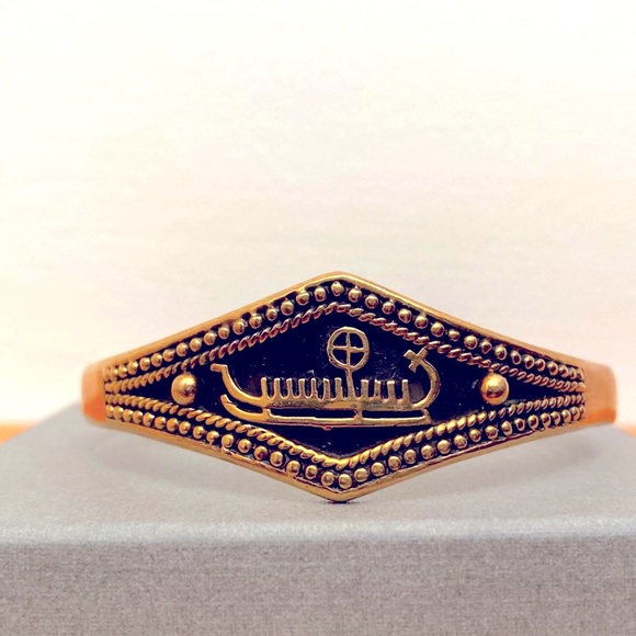 Viking Ship Cuff Bracelet - Picture 2 of 4